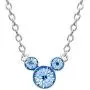 Disney Silver Plate Mickey Mouse Crystal Birthstone Necklace 18'' Disney Silver Plate Mickey Mouse Crystal Birthstone Necklace 18''