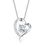Turantu ♥Gift for Women♥ 925 Sterling Silver Forever Love Heart Pendant Necklace&Earrings Set Turantu ♥Gift for Women♥ 925 Sterling Silver Forever Love Heart Pendant Necklace&Earrings Set