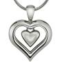 The Eternity Heart Real Rhodium Silver Finish Cremation Jewelry Urn Ashes Pendant Keepsake Memorial Necklace 20” Snake Chain