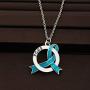 CENWA PCOS Gift Polycystic Ovary Syndrome Gift PCOS Zipper Pull/Necklace PCOS Awareness Jewelry