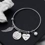 Memorial Bracelet Keychain Dad Mom in Heaven Loss Memorial Jewelry Sympathy Gift for Loss of Mom Dad Grandma Grandpa