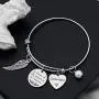 Memorial Bracelet Keychain Dad Mom in Heaven Loss Memorial Jewelry Sympathy Gift for Loss of Mom Dad Grandma Grandpa