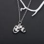 Gzrlyf Comedy and Tragedy Mask Earrings Drop Dangle Earrings Drama Masks Jewelry Theater Gifts (Necklace)