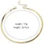 MoMoMin Simple Fashion Shiny Metal Snake Chain Choker Adjustable Necklace for Men Women Boys and Girls