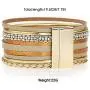 Suyi Leather Wrap Bracelet Multilayer Boho Cuff Bracelet with Magnetic Clasp Handmade Jewelry Gift for Women Her Suyi Leather Wrap Bracelet Multilayer Boho Cuff Bracelet with Magnetic Clasp Handmade Jewelry Gift for Women Her