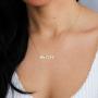 IEFSHINY Custom Name Necklace Personalized, 14K Gold Plated Name Necklace Personalized Charm Jewelry Gift for Women Customized Name Necklace Dainty Letter Name Necklace Gold Rose Gold Silver