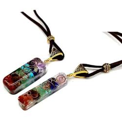 Pingyongchang 7 Chakra Stones Necklace Gemstone Energy Healing Crystal Pendant Y Style Necklaces Generator Emotional Body Purification Jewelry for Women Men Girls Boy Healing Meditation