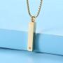 mingkejw Cremation Jewelry Bar Urn Necklaces for Ashes Stainless Steel Crystal Memorial Keepsake Jewelry Ash Pendants for Women Men