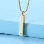 mingkejw Cremation Jewelry Bar Urn Necklaces for Ashes Stainless Steel Crystal Memorial Keepsake Jewelry Ash Pendants for Women Men