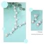 Yikisdy Bride Wedding Necklace Earrings Set Bridal Crystal Necklaces Jewelry Rhinestones Pearl Choker Necklace Accessories for Women and Girls (1) (1)