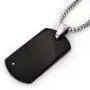 | Crucible Diamond Accent Polished Black Plated Tungsten Carbide Dog Tag Pendant - 24'' | Crucible Diamond Accent Polished Black Plated Tungsten Carbide Dog Tag Pendant - 24''