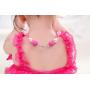 vcmart Girls Gilitter Heart Chunky Bubblegum Bead Necklace & Bracelet Set Fashion Jewelry Pendant with Gift Box