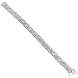 La4ve Diamonds 1 Carat Diamond, Exquisite Heart Design Crafted Sterling Silver Prong Set Round-Cut Diamond Bracelet Wedding Fine Jewelry for Women Girls |Gift Box Included
