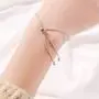 Miss Rabbit Cubic Zirconia Classic Flower Tennis Bracelet for Women with Elegant Box, White Gold Plating Bridal Adjustable Bracelet for Wedding Jewelry Gift