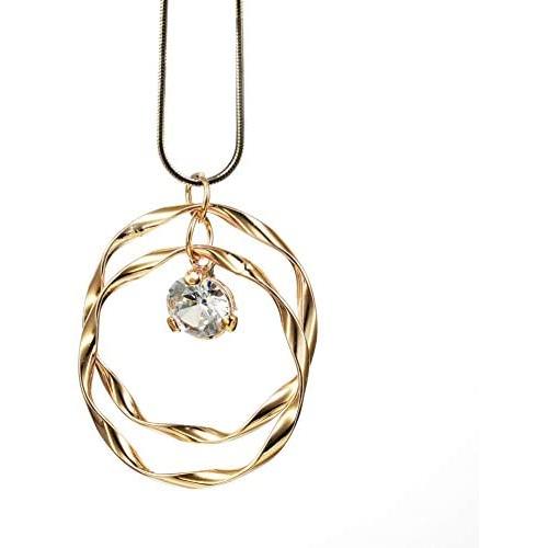 welbijoux Long Necklace for Women Fashion Jewelry Bohemian CZ Circle Layered Pendant Statement Necklaces with Gifts Box