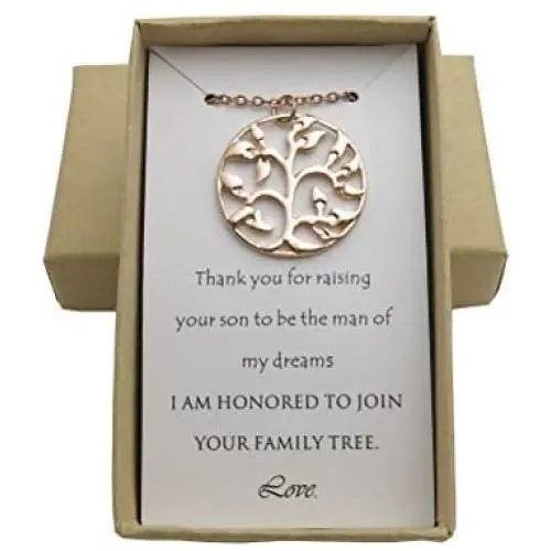 IDLAN Wedding Gifts Wedding Jewelry Mother of The Groom Necklace Family Tree Necklace IDLAN Wedding Gifts Wedding Jewelry Mother of The Groom Necklace Family Tree Necklace