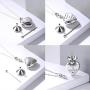S925 Mom Dad Forever in My Heart Urn Pendant Necklace Cremation Jewelry Memorial Sterling Silver Jewelry Necklace for Ashes Keepsake Jewelry