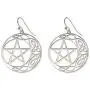 cooltime Stainless Steel Pentacle Dangle Drop Earrings Pentagram Celtic Knot Star Circle Crescent Charm Jewelry for Women