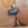 Cafurty 2015 New Arrival Movie Twilight Bella Bangle Vintage Silver Plated Natural Turquoise Alloy Bracelet For Women