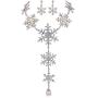 EVER FAITH Tear Drop Snowflake Necklace Earrings Set Austrian Crystal