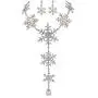 EVER FAITH Tear Drop Snowflake Necklace Earrings Set Austrian Crystal