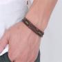 Leather Bracelet For Women Men , Braided Genuine Bangle Charm Mens Vintage Wrist Band Brown Rope Bracelets Fashion Jewelry