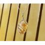 Citrine Gemstone Pendant Necklace - Natural Crystal Healing | Stone of Joy, Wealth and Abundance| Energizes Solar Plexus and Navel Chakras| Jewelry for Men & Women