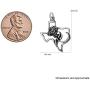 Raposa Elegance Sterling Silver Rose of Texas Map Charm Necklace - Optional Sterling Silver Chain