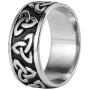 AsAlways Mens Women Classic 9mm Stainless Steel Ring Wedding Band for Men Inlay Celtic Knot Engagement Ring Comfort Fit