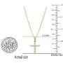 Dazzlingrock Collection 0.15 Carat (ctw) 18K Gold Round Diamond Ladies Cross Pendant (Gold Chain Included)