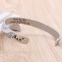 BTYSUN Mothers Day Bracelets Gifts for Mom from Son Daughter Inspirational Gifts for Wife Cuff Bangle Mom Bracelet Personalized Jewelry Mantra Quotes Engraved