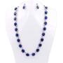 Lavencious Tennis Oval Necklace & Earrings Jewelry Set AAA Cubic Zirconia Rhodium Plated