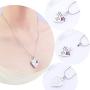 DESIGNSCAPE3D Pet Cremation Jewelry No Longer by My Side but Forever in My Heart Urn Necklace for Ashes Stainless Steel Ash Necklace Pendant for Dog Cat with 20'' Chain + Gift Box + Filling Kit