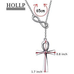 Ankh Cross Y Necklace Cross Y Necklace Egyptian Ankh Y Necklace Egyptian Religion Ankh Jewelry Coptic Gift