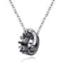 Hottime Couple Matching Necklace Lovers 2pcs Pendant for Wedding Anniversary Valentines Present