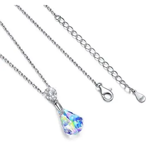 Aurora Borealis Jewelry for Women Girls,Sterling Silver Necklaces Earrings Crystal from Swarovski,Mothers Day Gift for Her Aurora Borealis Jewelry for Women Girls,Sterling Silver Necklaces Earrings Crystal from Swarovski,Mothers Day Gift for Her