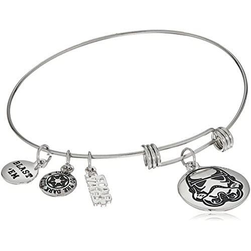 ''Star Wars Jewelry Stormtrooper Stainless Steel Expandable Charm Bracelet, 7.5'''' (SALES1SWMD)'', silver