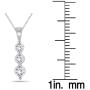 AGS Certified 1/2 Carat TW Three Stone Diamond Pendant in 10K White Gold