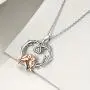 YAFEINI Dainty Bird Necklace Sterling Silver Doves Birds Love Heart Faith Hope Love Pendant Birds on a Branch Jewelry Gifts for Women Wife