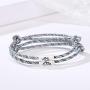 Handmade Weave A Solemn Pledge of Love Heart Mountain Sea Pattern Bracelets Earth Gravity Circle Magnet Bell Braided Bangle for Women Men Lovers Valentines Jewelry Gifts