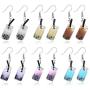 D.Rosse 6 Pairs Creative Unique Bubble Boba Tea Dangle Earrings Funny Personality Milk Tea Drink Earring Colorful Glass Bottle Funny Earrings for Women Girls Party Jewelry Gifts