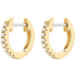PAVOI 14K Gold Plated Cubic Zirconia Cuff Earrings Huggie Stud