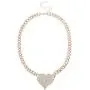 LUX ACCESSORIES Bling Heart Chain Earring Bracelet Necklace Jewelry Gift Set 3PC