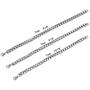 Monily 2-7mm 16-38In Square Rolo Stainless Steel Chain Necklace Round Box Necklace Men Women Jewellery