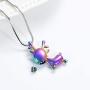 Cute Small Deer Cremation Jewelry for Ashes Stainless Steel Memorial Urn Necklace for Ashes Holder Keepsake Fawn Pendant Necklace for Women