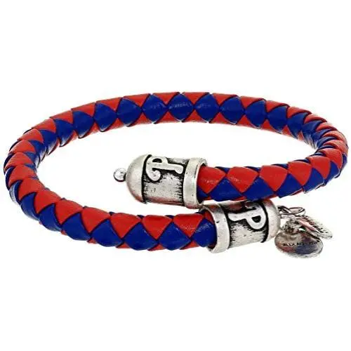Alex and Ani MLB Philadelphia Phillies Braided Leather Wrap Bracelet