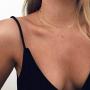 LANE WOODS Layered 18k Gold Plated Necklaces for Women - Multilayer Coin Medallion Pendant Necklace Adjustable Layering Choker Necklaces Chain Set for Women Girls Jewelry
