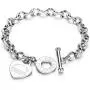 JUPPE 14K Rose Gold Titanium Steel Engraved Bracelet Personalized Bangle Gift for Women Girls