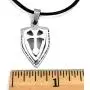 FORGIVEN JEWELRY Cross Strength Shield Necklace FORGIVEN JEWELRY Cross Strength Shield Necklace
