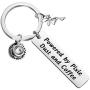 KUIYAI Powered by Pixie Dust and Coffee Keychain Funny Caffeine Keychain Coffee Lover Gift